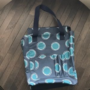 Thirty-one polka dot zip tote